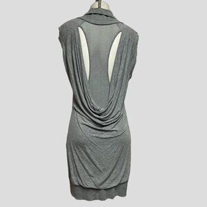 L.A.M.B. Gwen Stefani Grey Jersey Open Back Dress